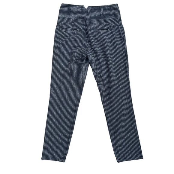 Sundance Striped Linen Cotton Pleated Pants Trousers - Picture 2 of 10